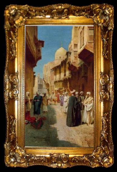 framed  unknow artist Arab or Arabic people and life. Orientalism oil paintings  437, ta009-2
